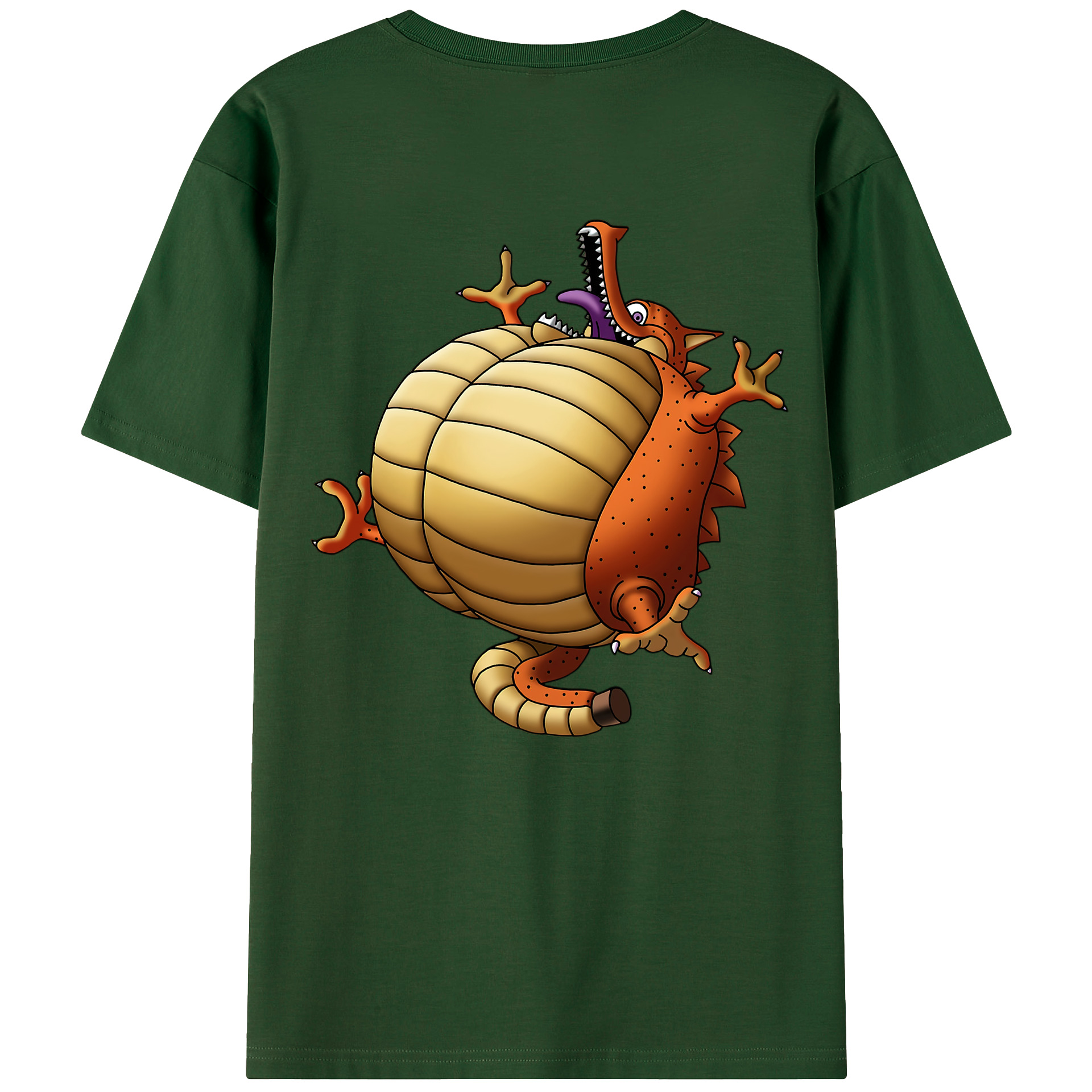 （画像用） ドラゴンクエスト Doragon Kuesuto Dragon Quest 綿100％半袖Tシャツ（背面プリント）